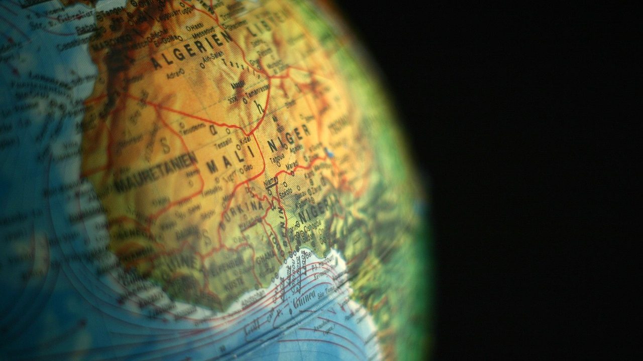 A close up of a Globe