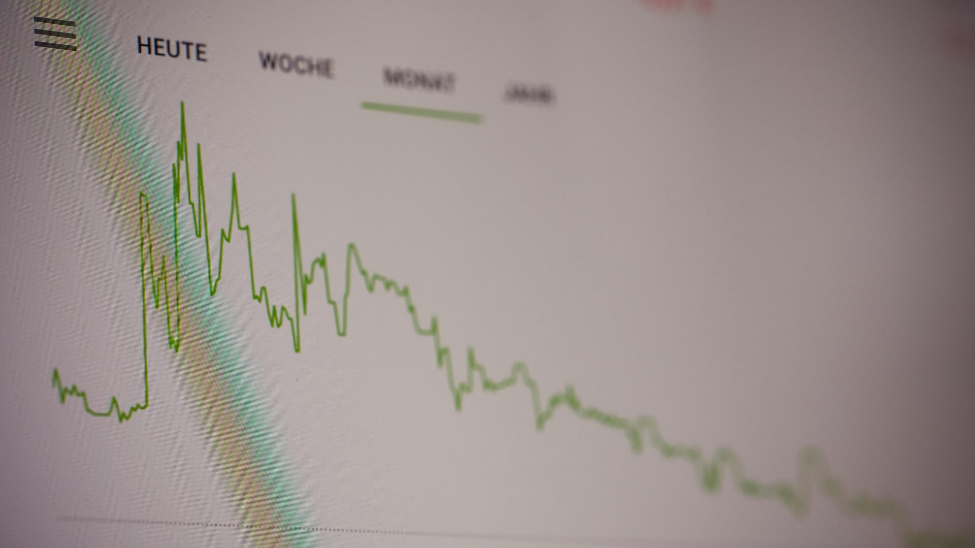 Stock chart showing volatile trends and overall downward movement, reflecting market activity amid record-setting Pakistan Stock Exchange performance.
